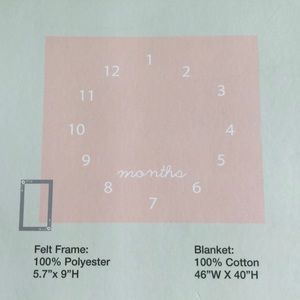 modern baby monthly birthday blanket